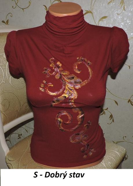 Dámske tričko so stojačikom, s