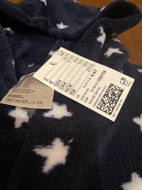 Makkučký župan h&m na 4-6 rokov, h&m,116