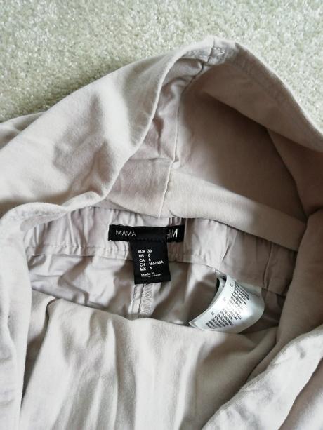 Tenšie tehotenské nohavice, h&m,s