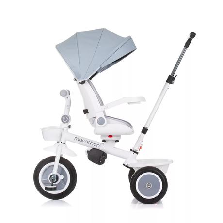 Otočná trojkolka so strieškou grey, 