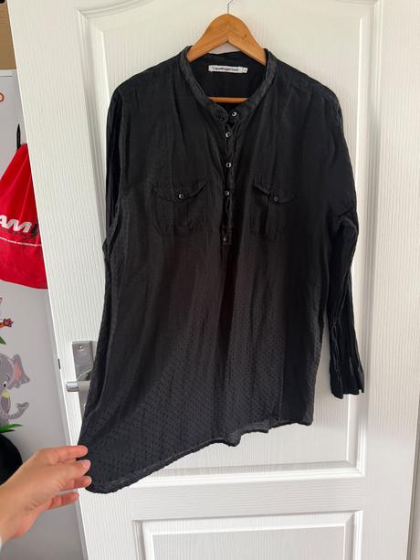 Čierna hodvábna košeľa copenhagen luxe xl, xl