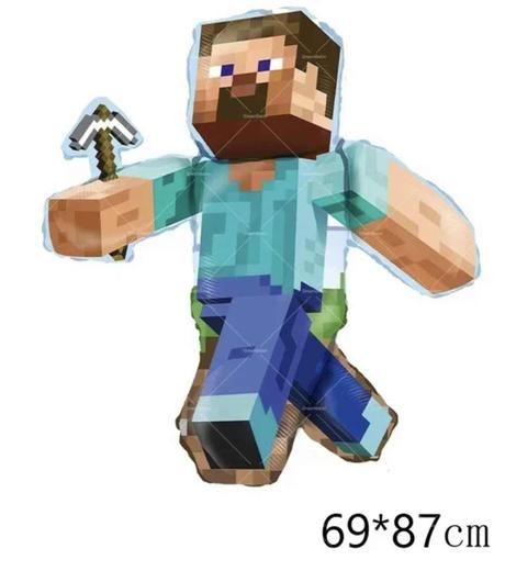 Balóny minecraft- steve 85cm aj meč- až 15/16/17ks,