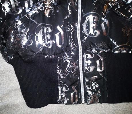 Luxusna zimna bundicka s kapuckou ed hardy vel.s, ed hardy,s