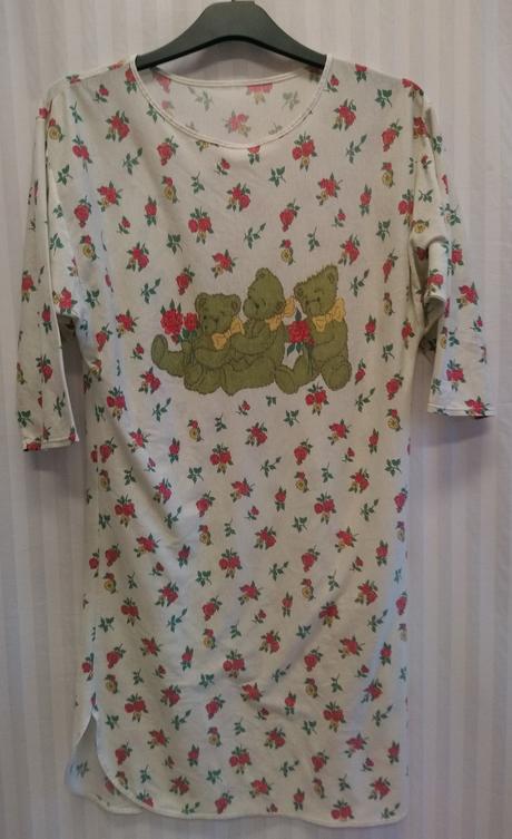 Dámska farebná nočná košeľa medvedíci, l, l