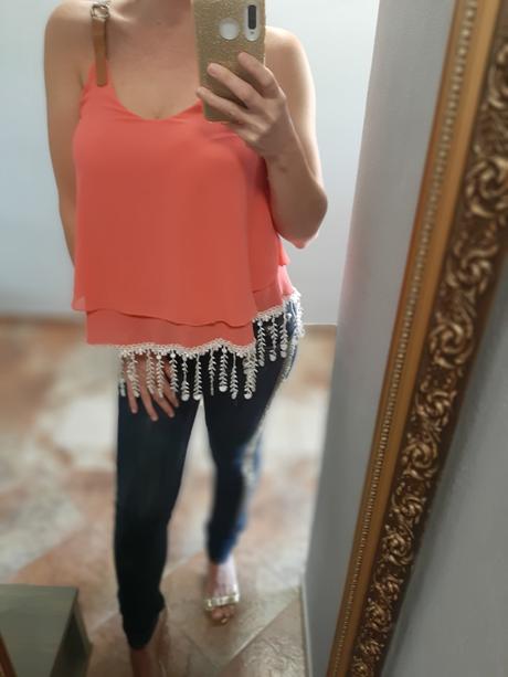 Letný top na remienka, l