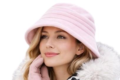 Bledoružový flisový klobúčik, 58