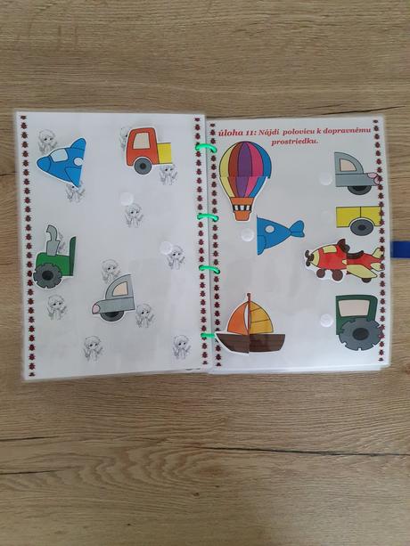 Pracovný zošit na suchy zips chlapček od 1,5 roka,