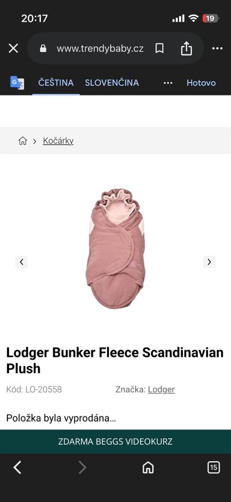 Celorocny fusak lodger bunker, lodger