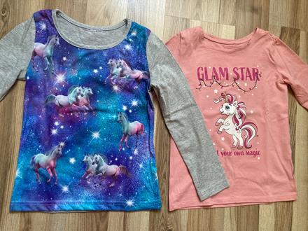 Tricko s jednorozcom+zadarmo ruzove tricko, bonprix,122