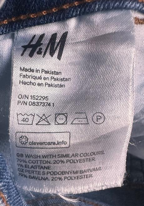 Kraťase trojštvrťové denim, 9-10 r., h&m,140