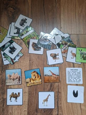 Kartičky exoticke zvierata 14 parov, 
