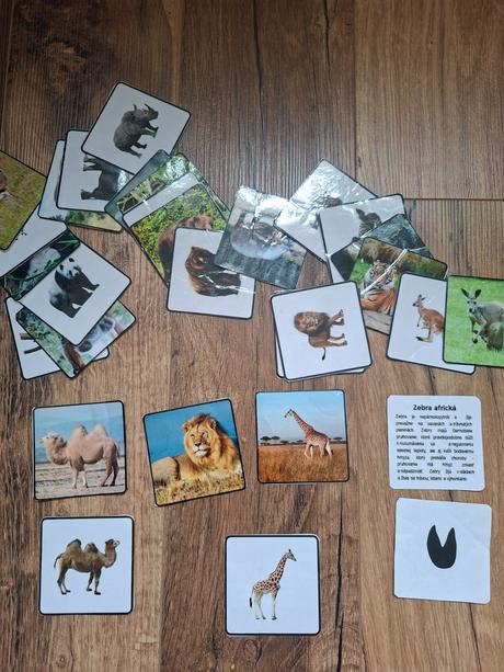 Kartičky exoticke zvierata 14 parov, 