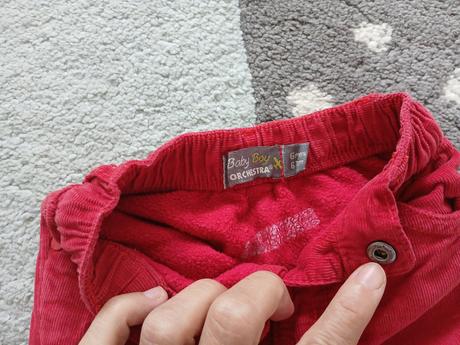 Zateplene menčestrove nohavice 68, 68