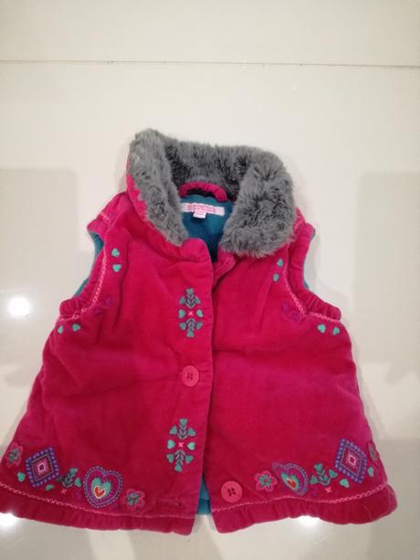 Prekrasny ružový kabatik top stav 6-9m, 74