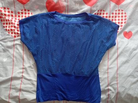Modré sieťované tričko s/m, 170