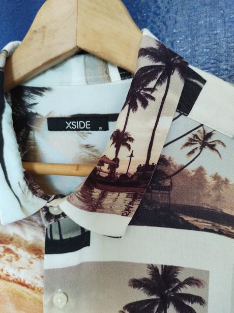 Hawaï košeľa - farebná pláž, xl