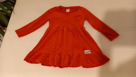Červené dievčenské šaty veľ.98, 98