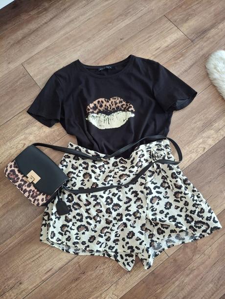 Leopardie viskozove šortky- kraťasy , krásne zošti, reserved,xl
