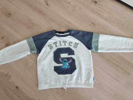 Biela mikina stich 140 -152, bavlna, 