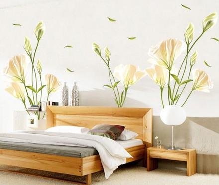 3d nálepka na stenu ľalie, 