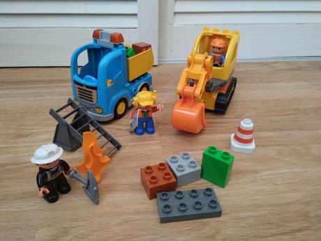 Lego duplo 1082 bager a nákladiak + kocky navyše, 