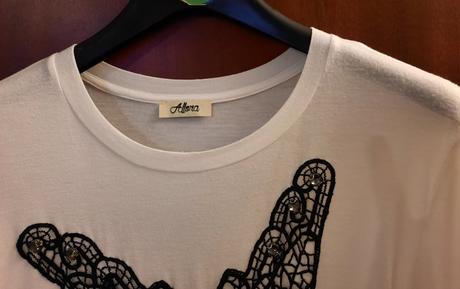 Tričko s aplikáciou allora, l