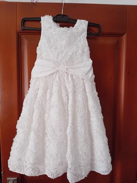 Šaty pre malú družičku 3d kvety, 98