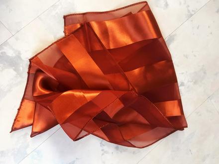 Luxusná saténovo-šifónová šatka okolo krku, xl