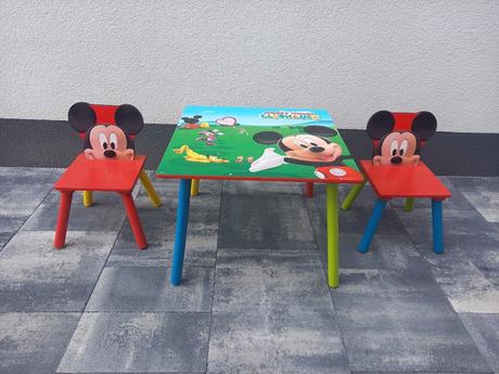 Detský stôl so stoličkami mickey mouse,