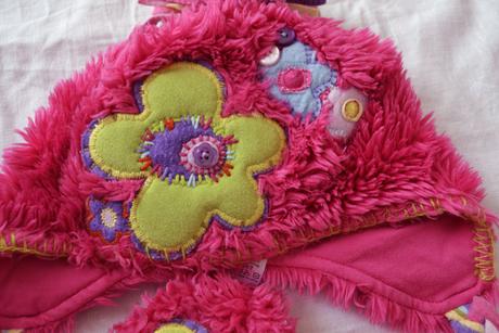 Kvietkované rukavice a čiapka v 3- 5 rokov, next,104