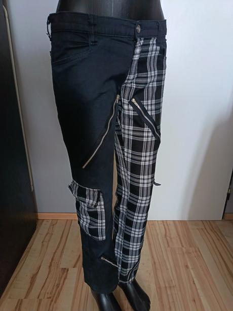 Black pistol punk nohavice, 28