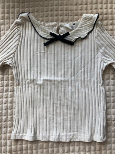 Tričko s mašľou 110/116, h&m,110