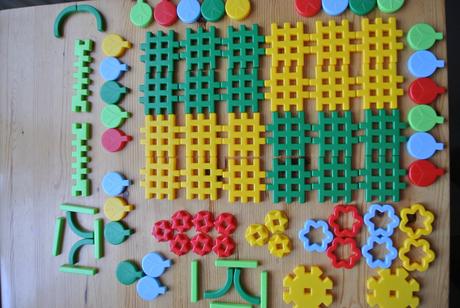 Edukačná stavebnica vista blok flora 4 - 85 dielov, 