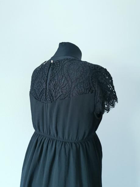 Tehotenské čierne šaty s čipkou h&m, h&m,m