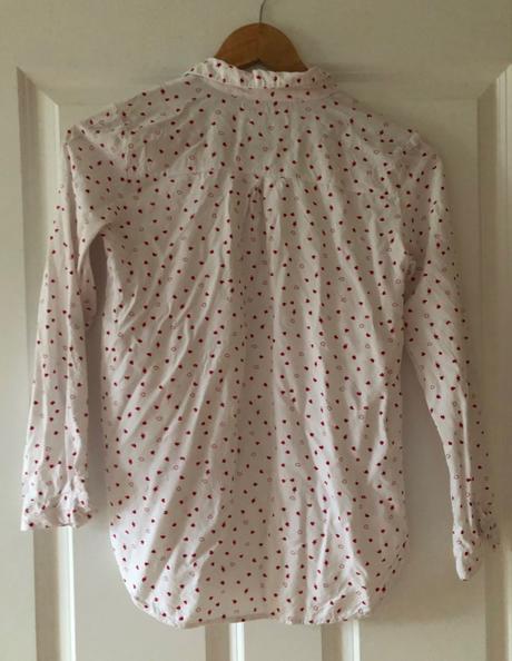 Biela srdiečková blúzka xs/34, 34