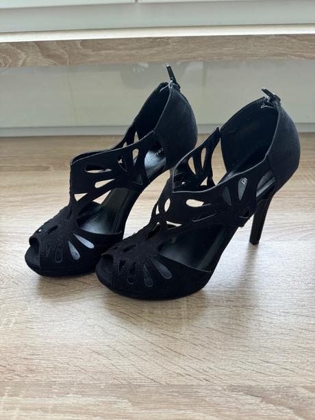 Čierne topánky na opatku, deichmann,38