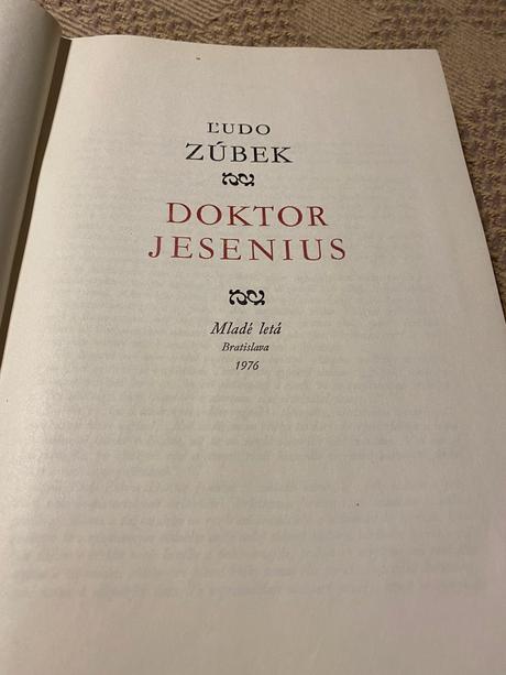 Krásna stará kniha doktor jesenius ľudo zúbek, 