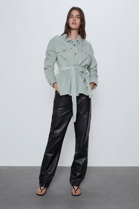 Perfektná mentolová džínsová bunda značky zara, zara,xs