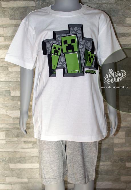 Chlapčenské letné pyžamo minecraft 116,140, 116 / 140