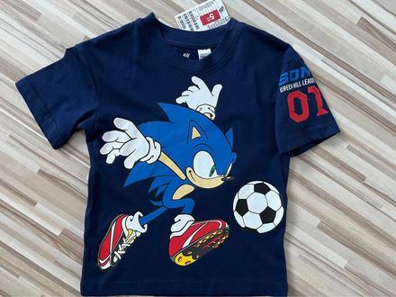 Veľ. 92 zn. h&m nové bavlnené tričko so sonicom, h&m,92