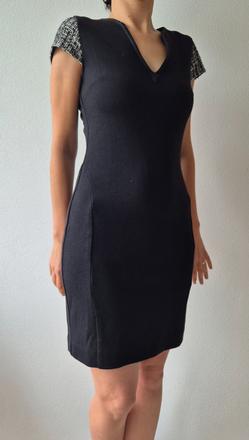 Krásne šaty s vlnou "malé čierne", 36