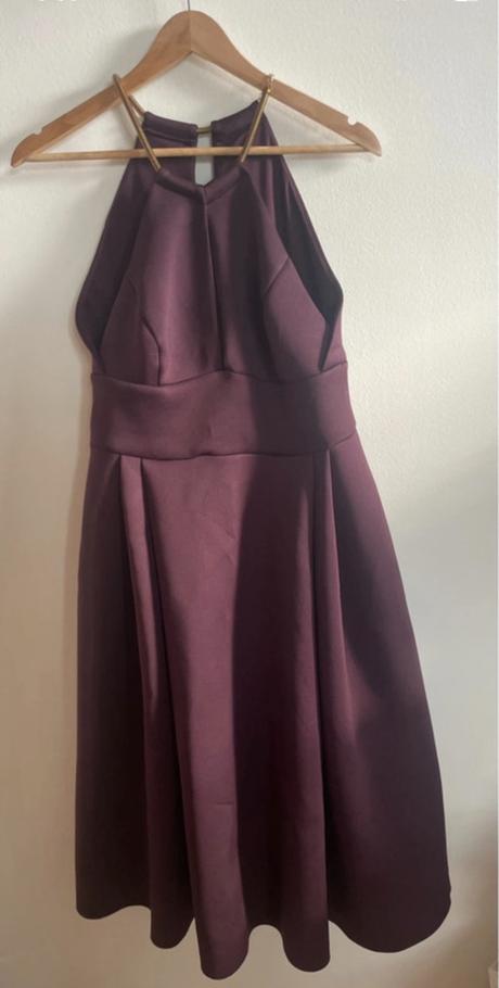 Slivkove midi saty asos, xl