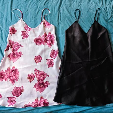 Saténová košielka 2 kusy, s