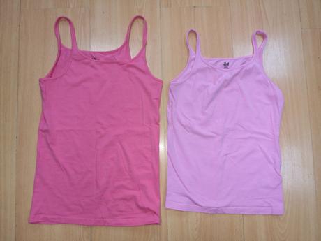 2x farebne tielka, h&m,152