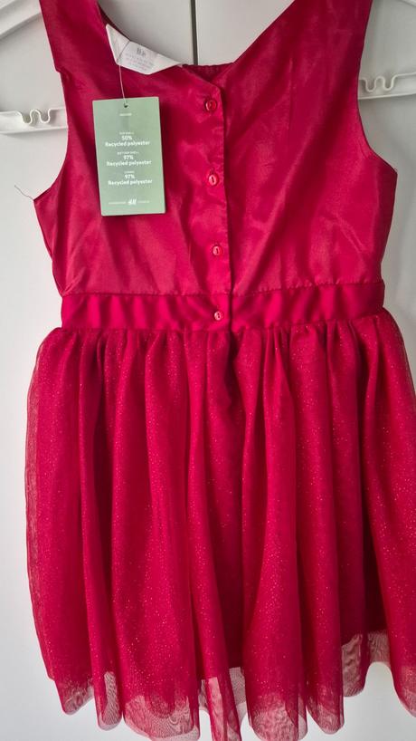 Vianočné šiatky, h&m,134
