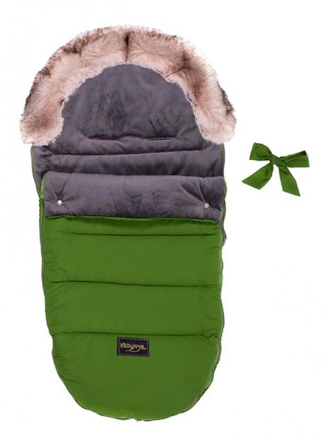 Detský fusak 4 v 1 s kožušinkou a mašličkou,oliva,