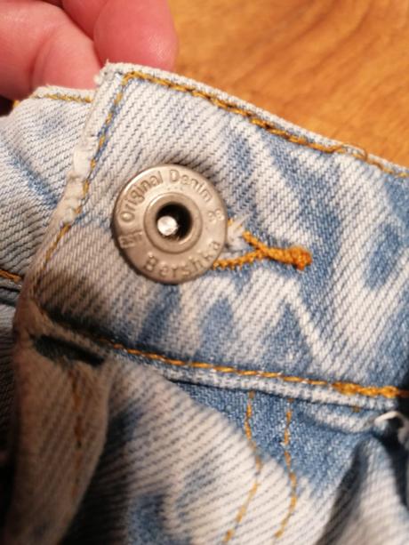 Riflová sukňa, bershka,36