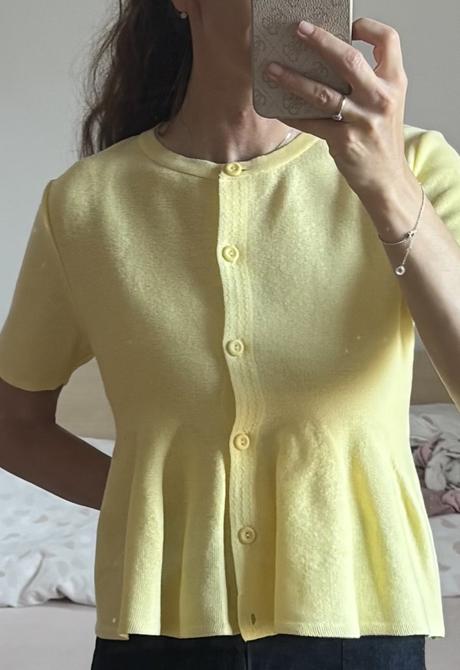 Žltý peplum svetrík zara, zara,m