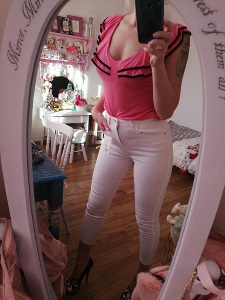 H&m volánový top, h&m,s