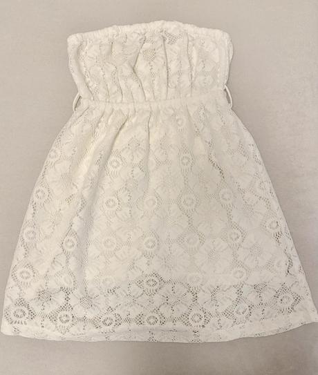 Dámske letné šaty bez ramienok v bielej farbe, gate,s